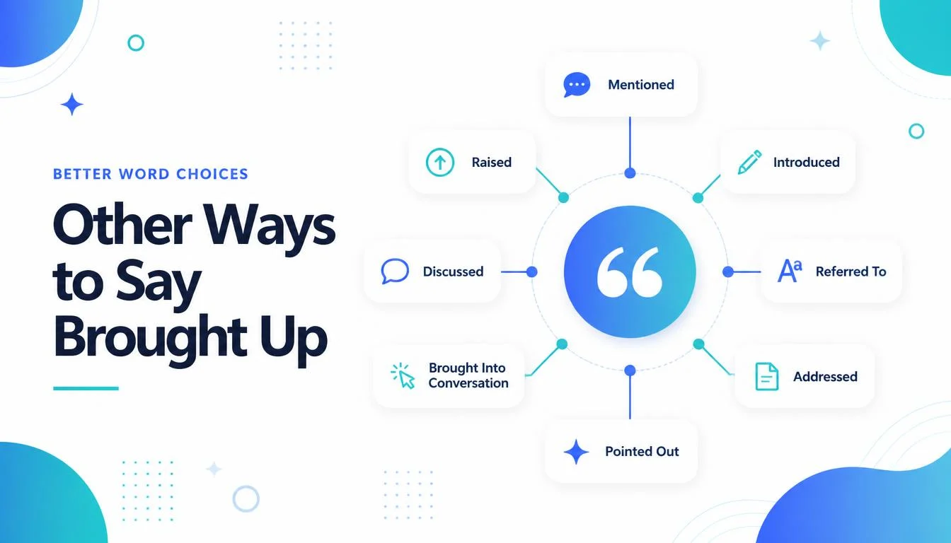 Other Ways to Say Brought Up