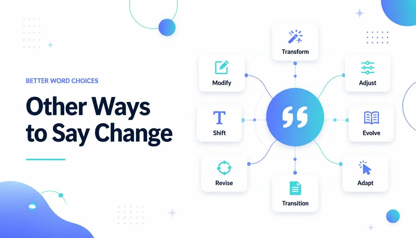 Other Ways to Say Change