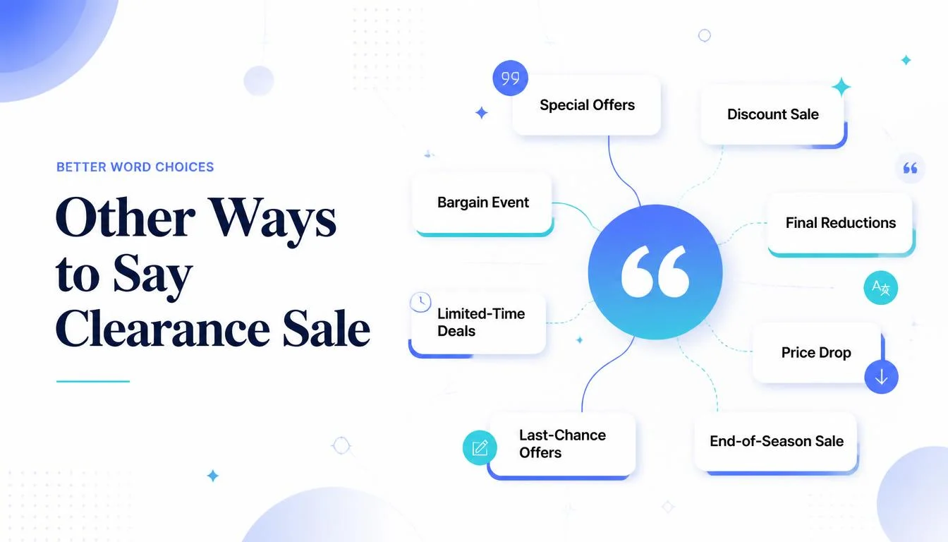 Other Ways to Say Clearance Sale