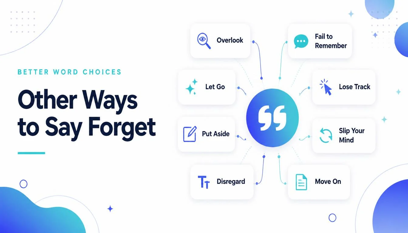 Other Ways to Say Forget