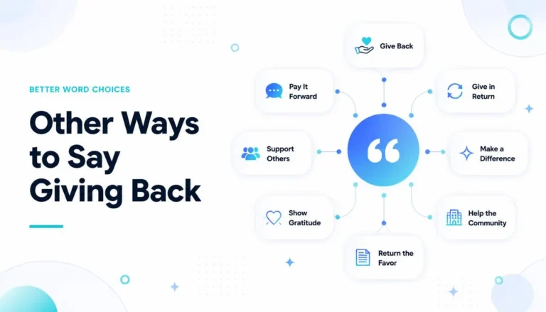 other ways to say giving back