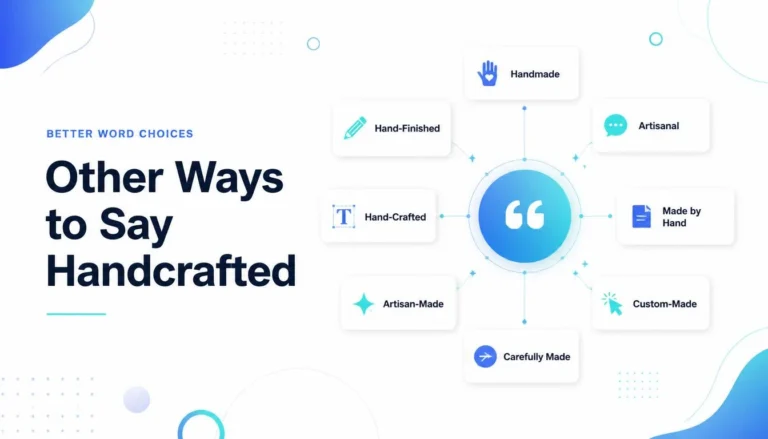 Other Ways to Say Handcrafted