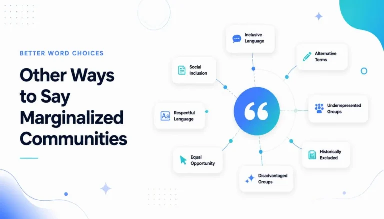 Other Ways to Say Marginalized Communities