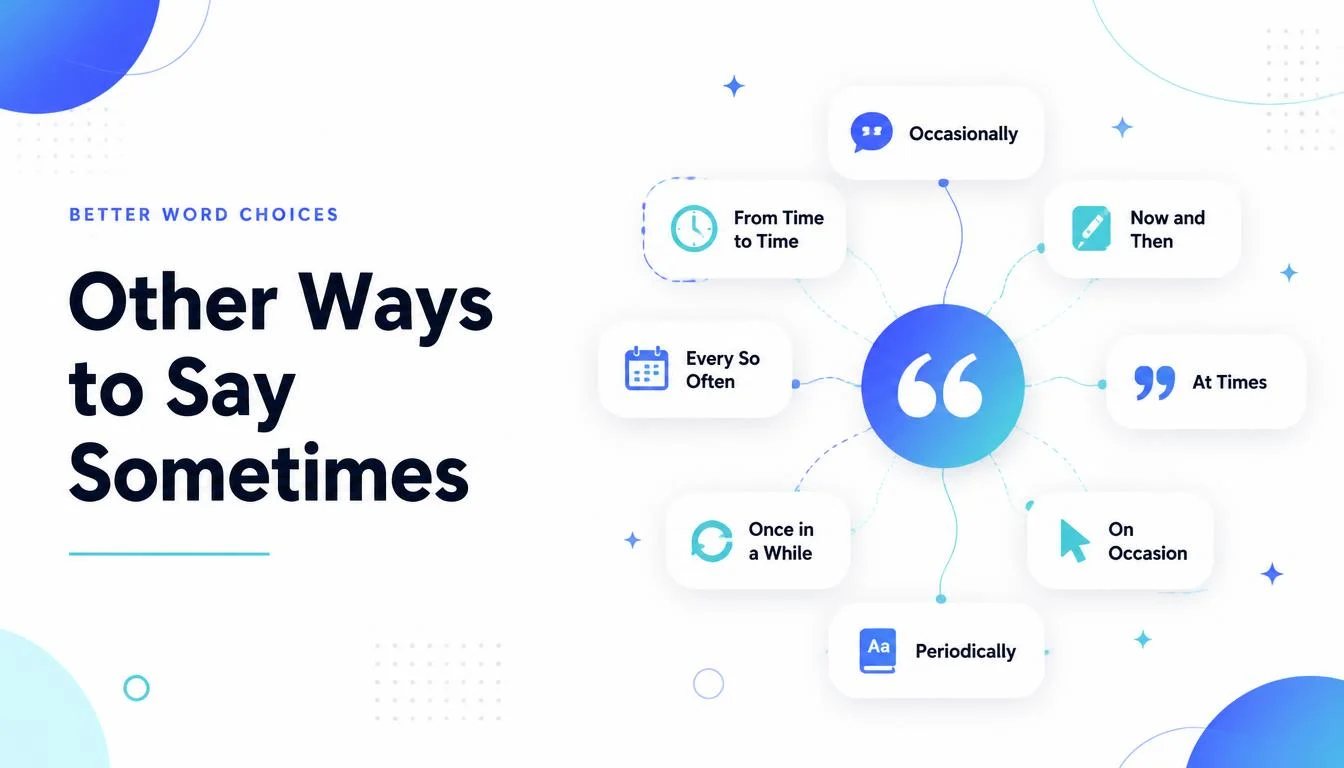Other Ways to Say Sometimes