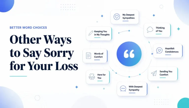 Other Ways to Say Sorry for Your Loss
