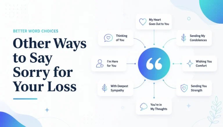 other ways to say sorry for your loss
