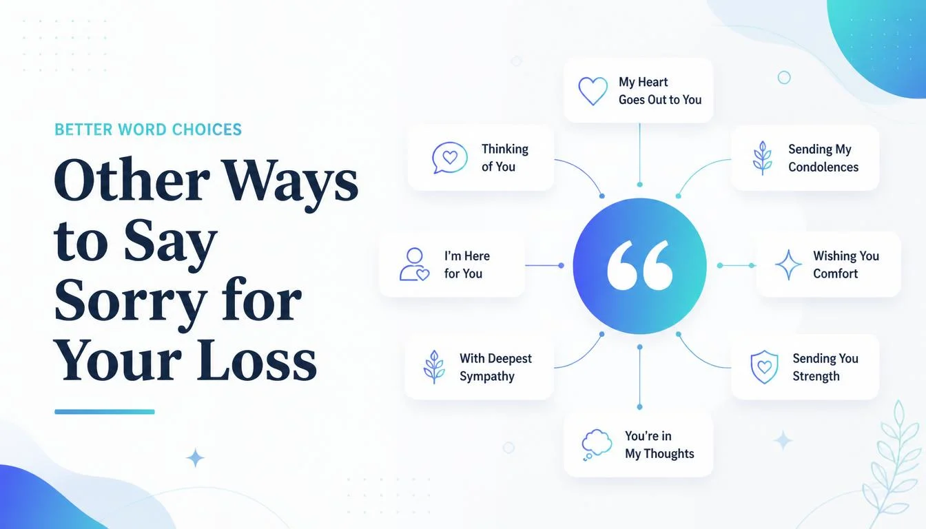 other ways to say sorry for your loss