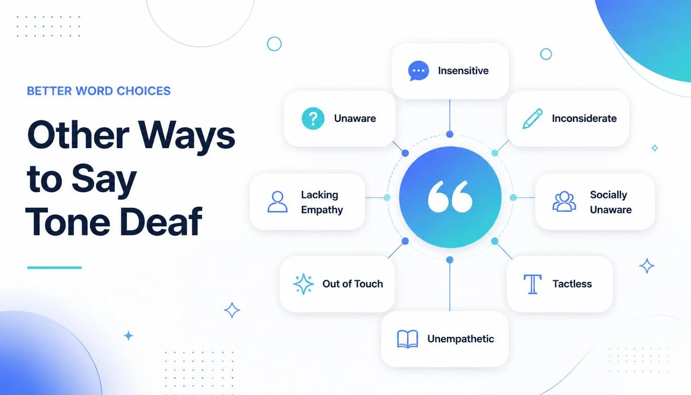 Other Ways to Say Tone Deaf